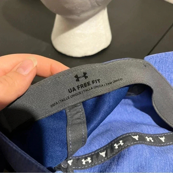 Under Armour Women's UA Strong Project Rock Adjustable Hat Cap Blue With Logo - Picture 8 of 9